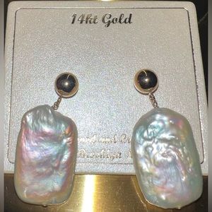 14 K GOLD PEARL Earrings